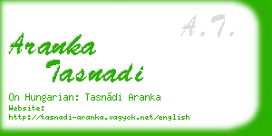 aranka tasnadi business card